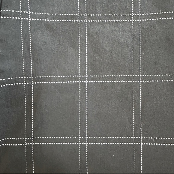 Chico’s Stretch Black Plaid Pants Elastic Band Pull On Pants Size 14. - Picture 10 of 13